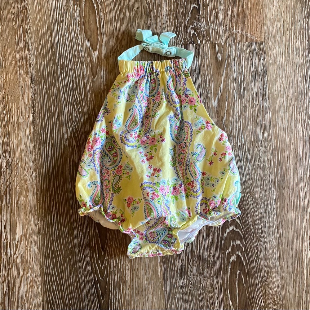 Infant Baby Halter Paisley Printed Romper!